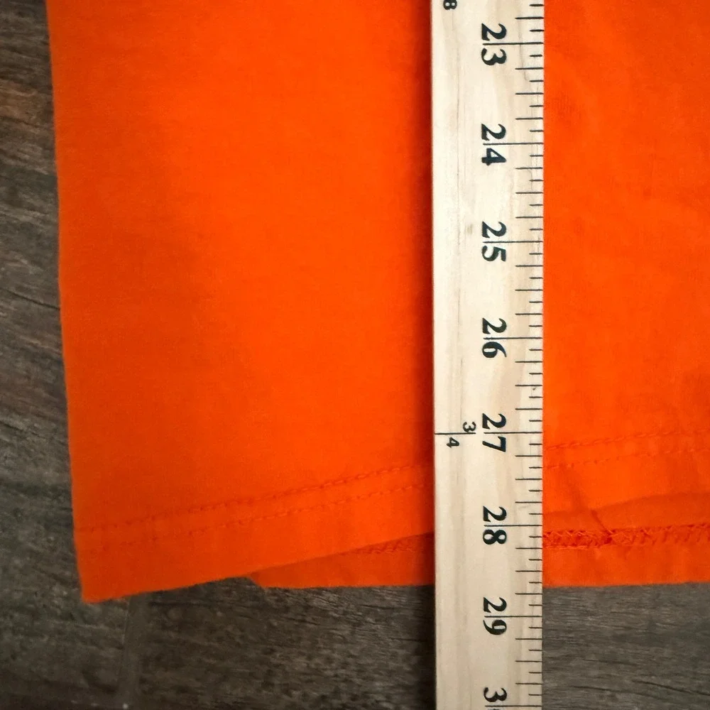 Anvil Vintage Embroidered Halloween Stacked Trio Crew T Shirt, Orange,L